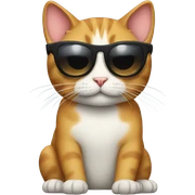 Cat with sunglasses sticker