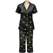 Black silk pyjama set sticker