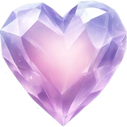 Crystal heart sticker
