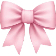 light pink bow on light pink bow sticker