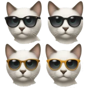 Cat with sunglasses sticker