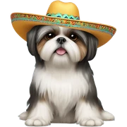 Shih Tzu wearing sombrero sticker