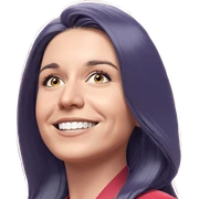 girl with long hair smiling sticker