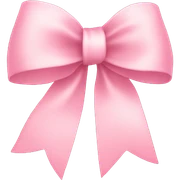 light pink ribbon bow sticker