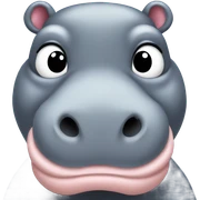 hippo sticker