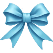 Light blue bow sticker