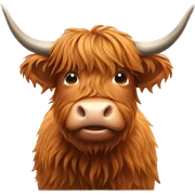 Highland cow sticker