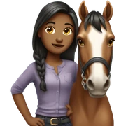 girl with a horse sticker