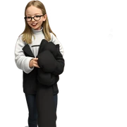 happy girl with glasses indoors sticker