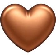 Bronze heart sticker