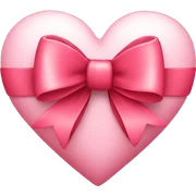 heart with bow sticker