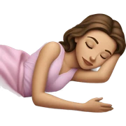 sleeping beauty brunette white girl with a silk pillow sticker