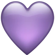 pale purple glass heart sticker
