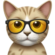 Cat with sunglasses sticker