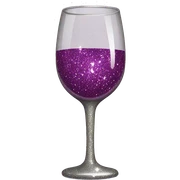 Glitter wine glass sticker