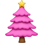 Pink Christmas tree sticker
