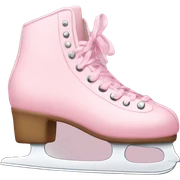 pastel pink ice skates sticker