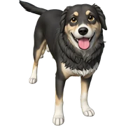 realistic dog in nature sticker