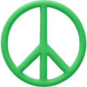 Peace sign green sticker