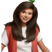 smiling girl in hat sticker