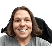 smiling solo with brown hair sticker