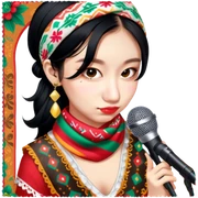 Colorful Singer sticker