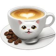 Cat in Kaffee sticker
