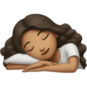 Brunette girl sleeping sticker