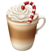 Candy cane latte sticker