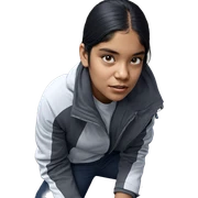 realistic portrait of girl sticker