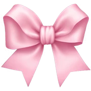 light pink ribbon bow sticker