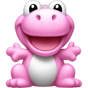 Yoshi in light pink sticker