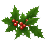 christmas holly sticker