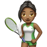 Girl playing tennis  sticker