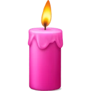 Pink candle sticker