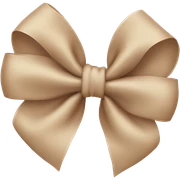 beige bow sticker