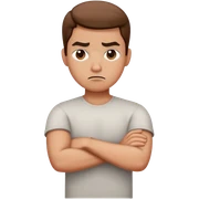 Annoyed with arms crossed sticker