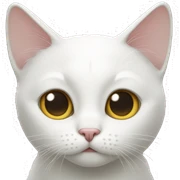 white cat sticker