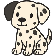 flat toon dalmatian puppy sticker