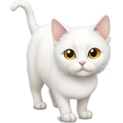 white cat sticker