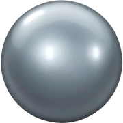 Silver sphere sticker