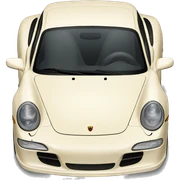 Cream Porsche car sticker