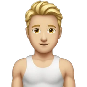 A white boy in gym leotard sticker