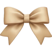 Beige bow sticker