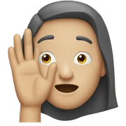 Head in hand  sticker