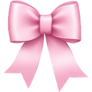 light pink ribbon bow sticker