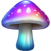 Iridescent mushroom sticker