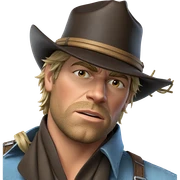 blonde boy in cowboy hat sticker