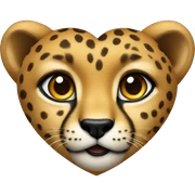 cheetah heart sticker