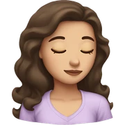 Brunette girl sleeping sticker
